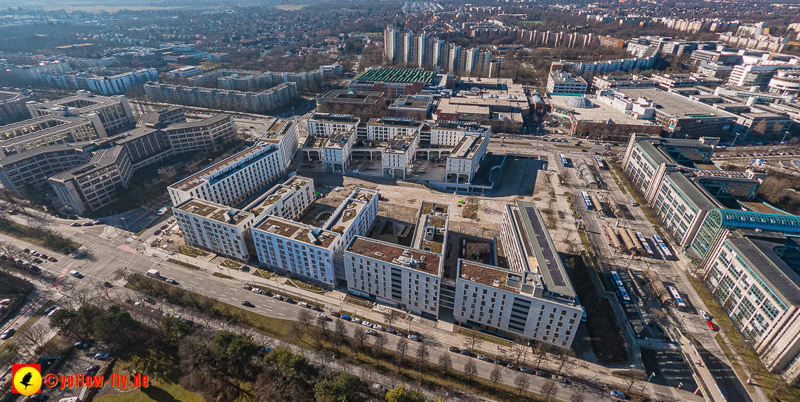 15.02.2023 - Luftbilder Perlach Plaza, Allianz, Wacker, Rentenversicherung, PEP